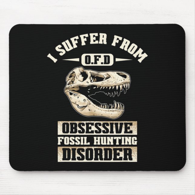 Mousepad Fóssil caçando Dinossauros Ossos Paleontólogo Foss (Frente)