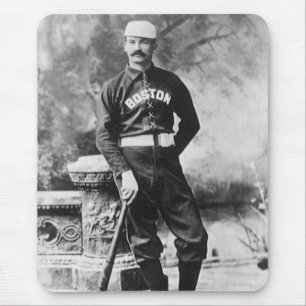 Mousepad Foto Antiga de Esportes, Jogador de Beisebol de Bo