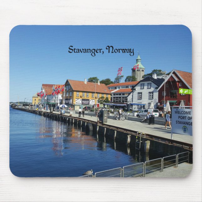 Mousepad foto cênica de Stavanger, Noruega (Frente)