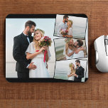 Mousepad Foto Colagem 4 Montagem de Imagem de Casamento<br><div class="desc">Crie o seu próprio mousepad de fotos de casamento único. O modelo de foto está pronto para que você adicione 4 de suas fotos favoritas que serão exibidas automaticamente como uma foto de fundo principal no formato paisagem, com as 3 fotos restantes sobrepostas em uma montagem zigzag. A design tem...</div>