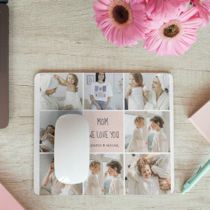 Mousepad Foto Collage Mãe Nós Amo Você Melhor Presente Mãe