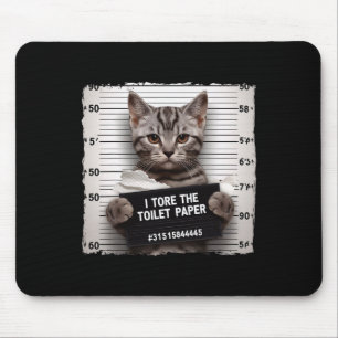 Mousepad Foto Da Cadeia De gatinho I Destruiu O Papel De Ba