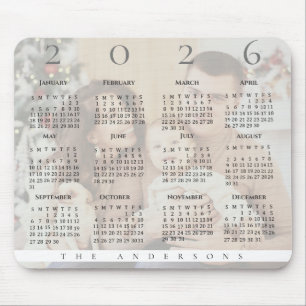 Mousepad Foto da Família Calendário 2023 Cute Year
