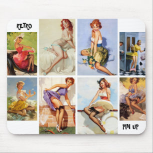 Mousepad Foto da Linda Vintage RetroPinUp Girl 8