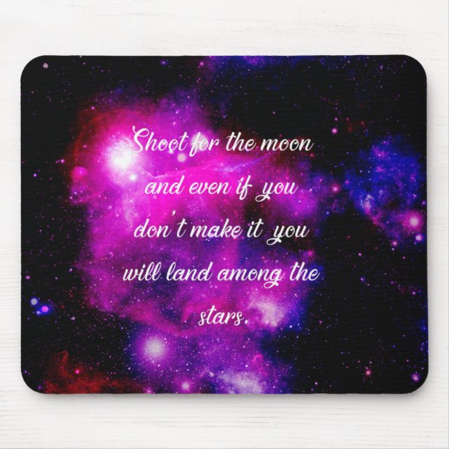 Mousepad Foto Da Lua E Terra Entre As Estrelas (Frente)