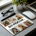 Mousepad Foto da moderna e divertida 'MELHOR MÃE DO DIA' 6<br><div class="desc">Crie o presente perfeito para a mãe mais incrível com nosso modelo fácil de usar, com seis fotos de memórias queridas e uma moderna inscrição 'MÃE MELHOR NUNCA' que pode ser mudada para sua escolha de cores. Completo com o nome do seu filho e um toque de coração bonito, é...</div>