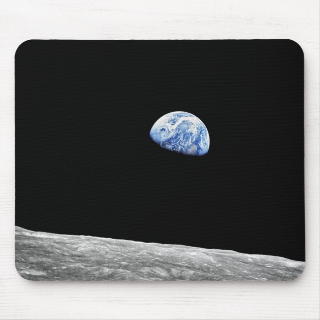 Mousepad Foto da NASA Apollo 8 Earthrise Lua em Órbita Luna (Frente)