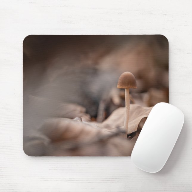 Mousepad Foto da natureza do cogumelo pequeno (Com mouse)