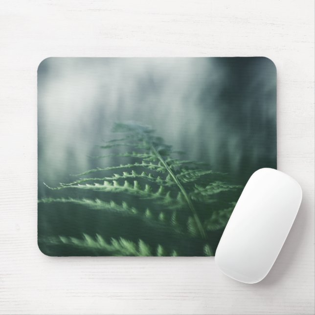 Mousepad Foto da natureza do Dark Moody Fern (Com mouse)