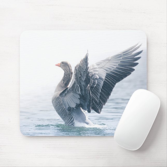Mousepad Foto da natureza do ganso Greylag (Com mouse)
