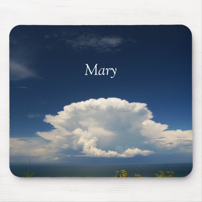 Mousepad Foto da Nuvem White Puffy (Frente)