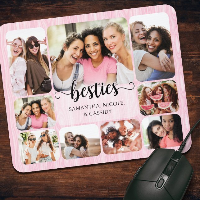 Mousepad Foto de amizade cor-de-rosa de adolescentes menina (Criador carregado)