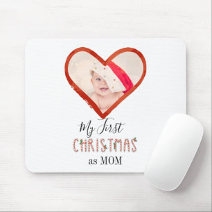 Mousepad Foto De Bebê Meu Primeiro Natal Como Mãe Adora C