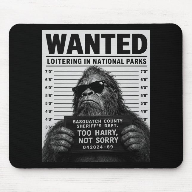 Mousepad Foto de Bigfoot na Cadeia (Frente)