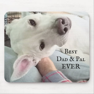 Mousepad Foto de Cachorro Bonito, melhor Pai Pal Ever Blue