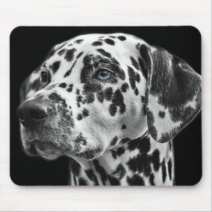 Mousepad Foto de cão Dalmático em preto e branco