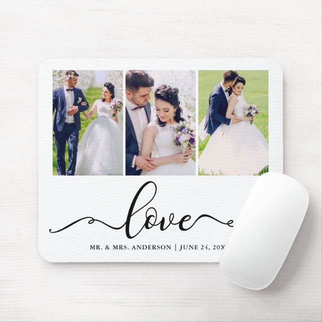 Mousepad Foto De Casamento Do Elegante Calliografia Script  (Com mouse)