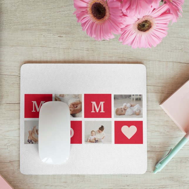 Mousepad Foto de Colagem Moderna e a Melhor Mãe Já Presente (Criador carregado)