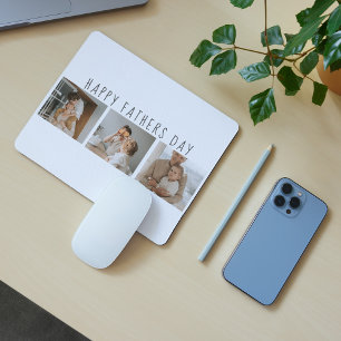 Mousepad Foto de Colagem Moderna e Dia de os pais Feliz Mel