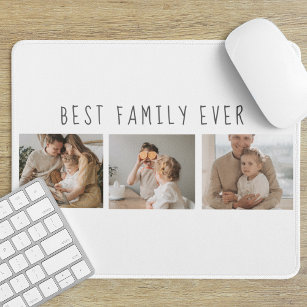 Mousepad Foto de Colagem Moderna e Melhor Família Nunca Mel
