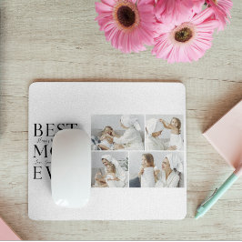 Mousepad Foto de Colagem Moderna Melhor Feliz dia de as mãe