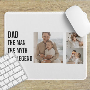 Mousepad Foto de Colagem Moderna Presente de Pai