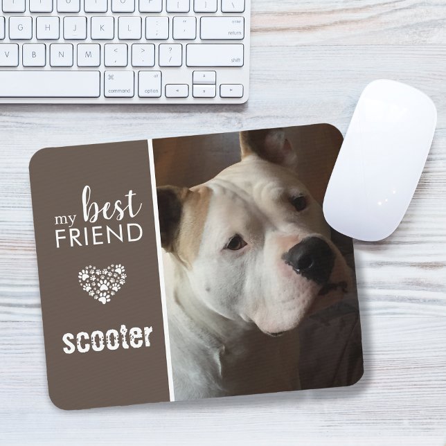 Mousepad Foto de estimação personalizada do meu melhor amig (My Best Friend Pet Photo Personalized Mouse Pad)