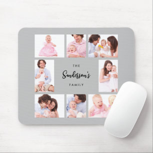 Mousepad Foto de Família em 8 Seções na Moldura Cinza