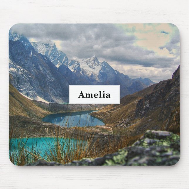 Mousepad Foto de Montanhas Alpinas Cênicas (Frente)