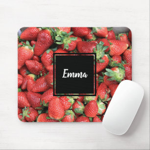 Mousepad Foto de morangos vermelhos suculentos