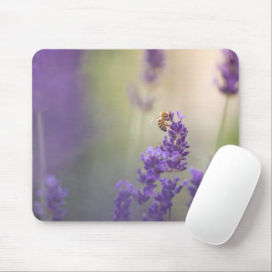 Mousepad Foto de Natureza da Abelha de Flor lavanda