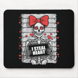 Mousepad Foto de Perfil de Esqueleto Eu Roubo Corações Esqu