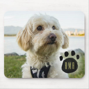 Mousepad Foto de Pet da Família Personalizada  Monograma