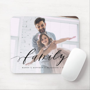 Mousepad Foto de Sobreposição de Script de Caligrafia Fam