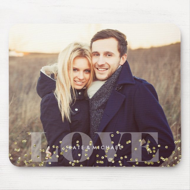 Mousepad Foto do amor e dos Sparkles (Frente)