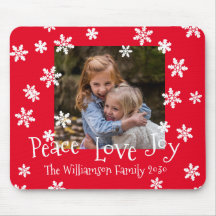 Foto do Ano Branco Floco de Neve Vermelho da Famíl