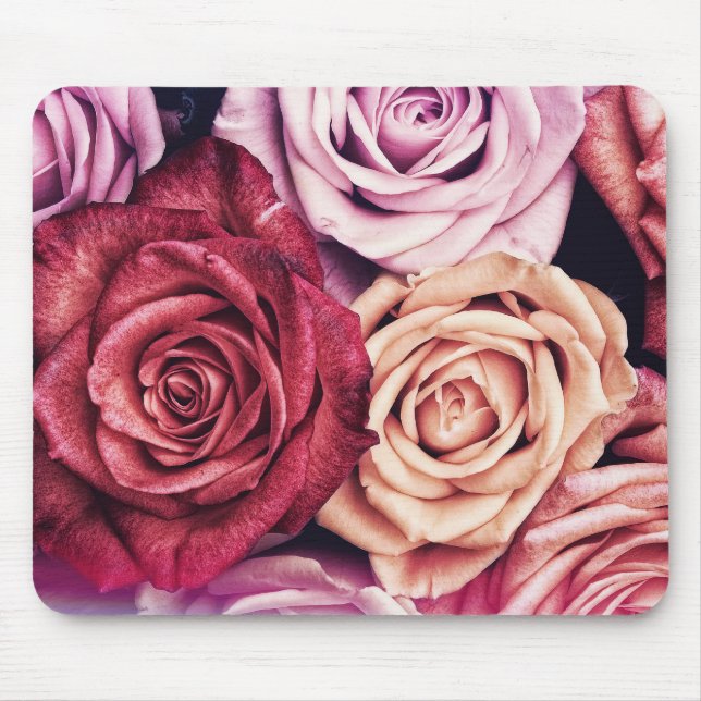 Mousepad Foto do Buquê Rosa (Frente)
