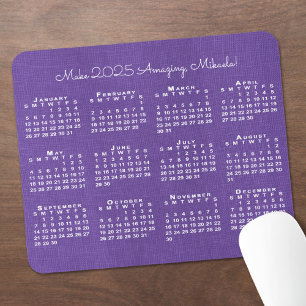 Mousepad Foto do Calendário 2025 Nome Personalizado do Line