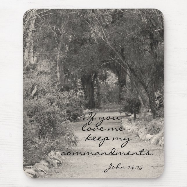 Mousepad Foto do caminho John 14:15 (Frente)