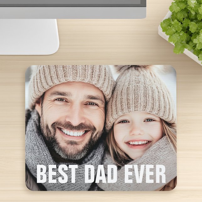 Mousepad Foto do melhor pai de todos os dias de os pais (Best dad ever father's day photo mouse pad)