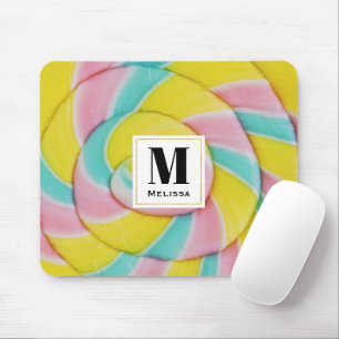 Mousepad Foto do Pastel Rainbow Spiral Candy
