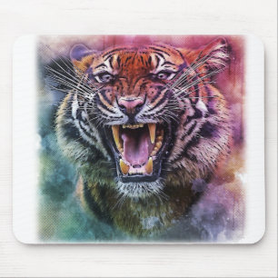 Mousepad Foto Do Rosto De Tigre Bengala Belo Crescendo