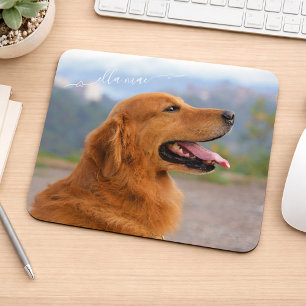 Mousepad Foto e Nome do Cachorro Personalizados