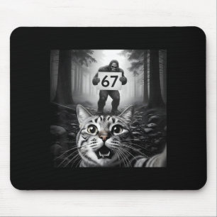 Mousepad Foto Engraçada de Gato com Bigfoot 67 Meme Me