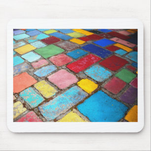 Mousepad Foto espanhola pintada dos azulejos, do azul, a