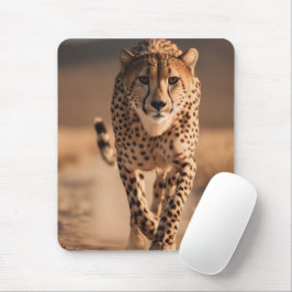Mousepad Foto Majestosa de Guepardo Selvagem Correndo