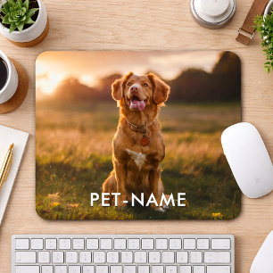 Mousepad Foto Personalizada Com O Nome Do Seu Cachorro