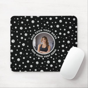 Mousepad Foto Personalizada com Pérolas em Círculo sobre Pr