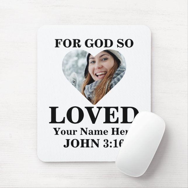Mousepad Foto personalizada da Bíblia cristã Verse John 3 1 (Com mouse)