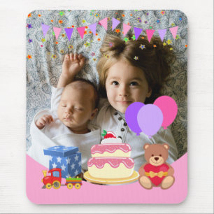 Mousepad  Foto personalizada da celebração do aniversári
